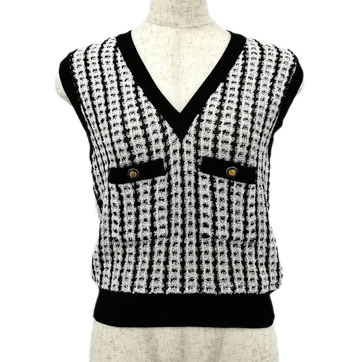 Chanel 1997 Spring tweed knitted top and cardigan #38