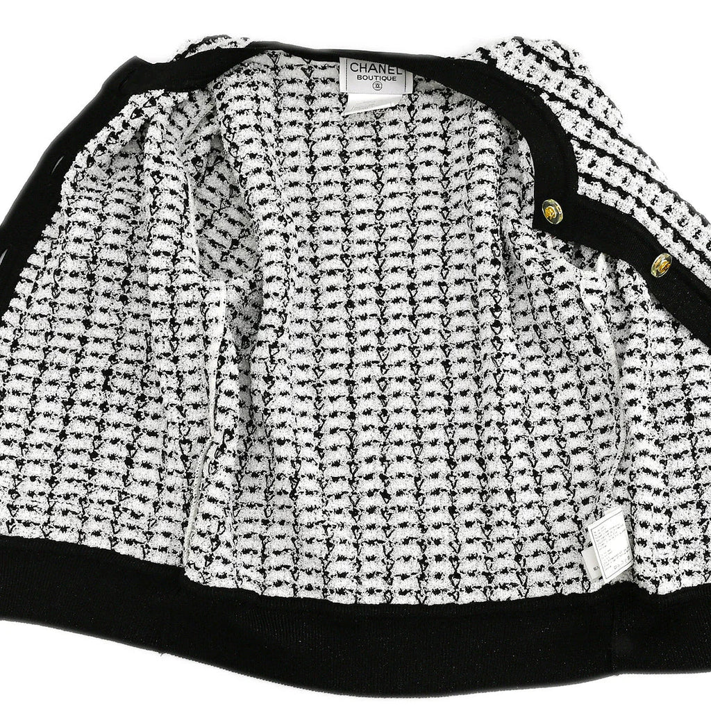Chanel 1997 Spring tweed knitted top and cardigan #38