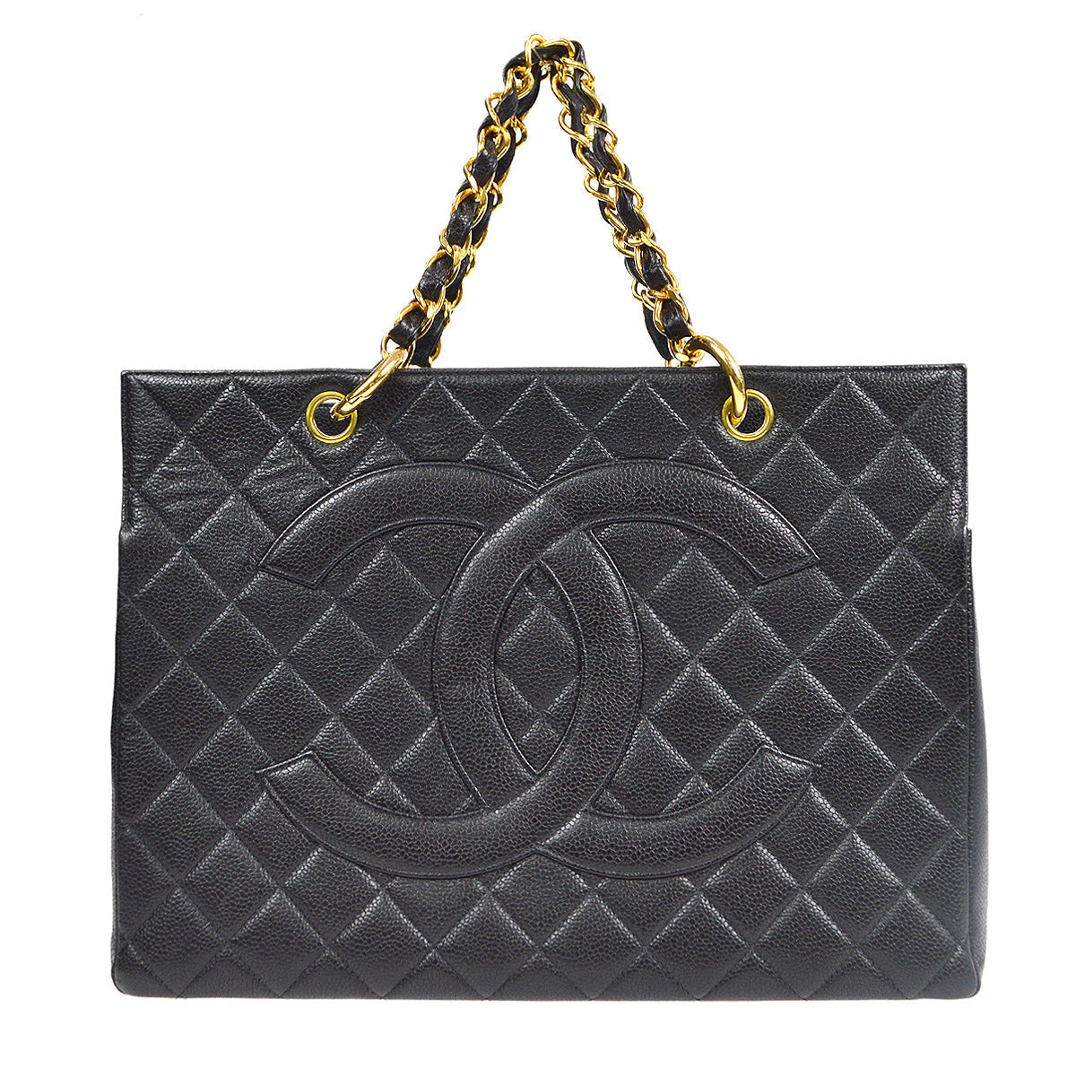 Chanel 1996-1997 Chain Tote Black Caviar