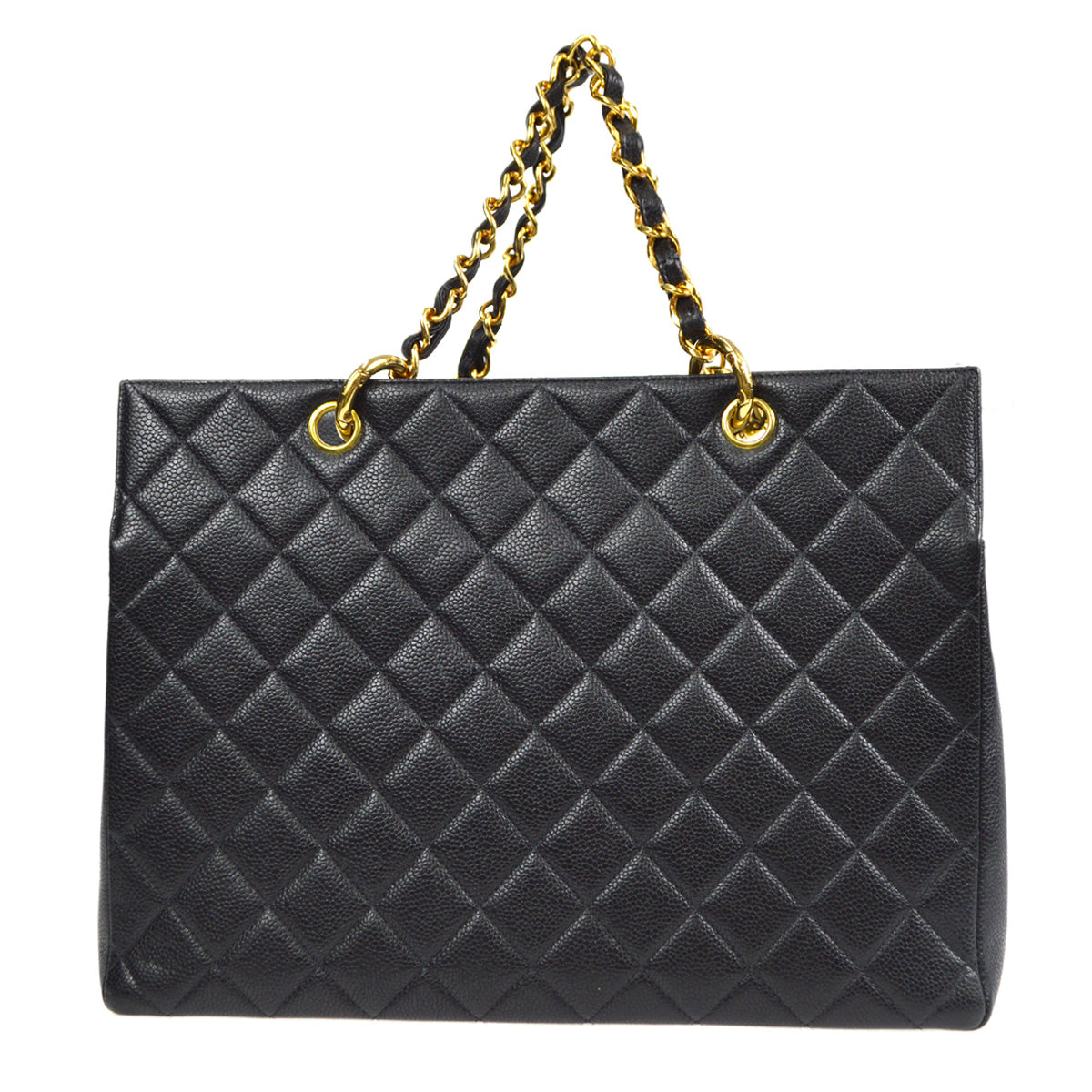 Chanel 1996-1997 Chain Tote Black Caviar