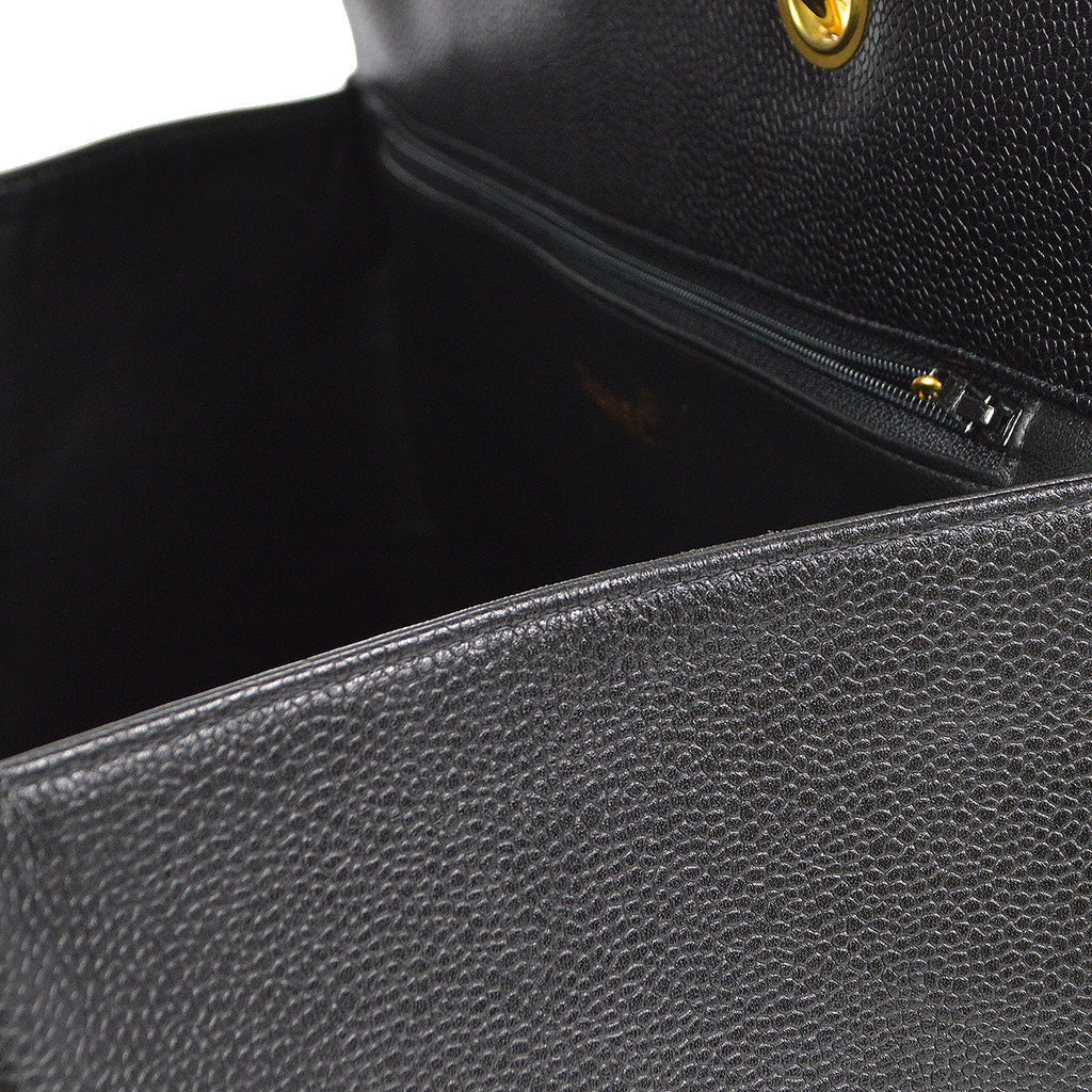 Chanel 1996-1997 Chain Tote Black Caviar