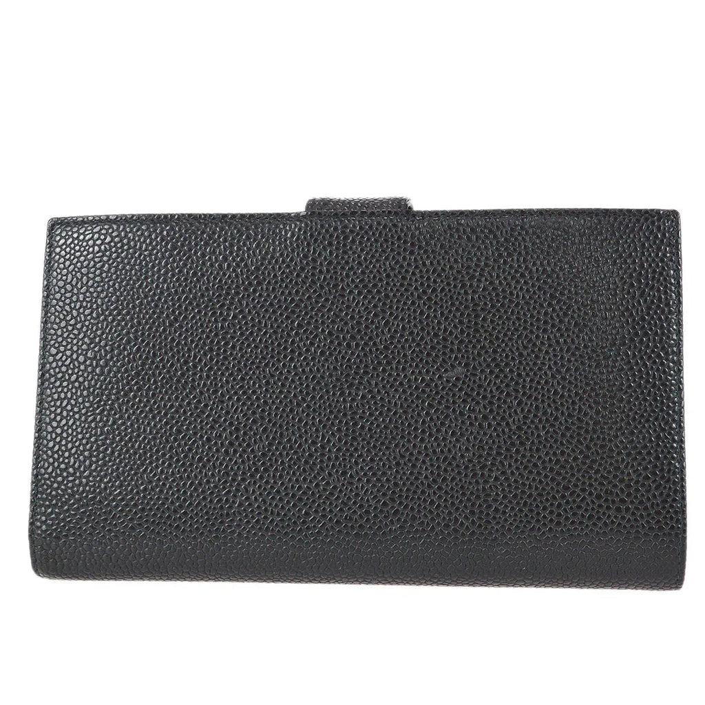 Chanel 2003-2004 Long Wallet Black Caviar
