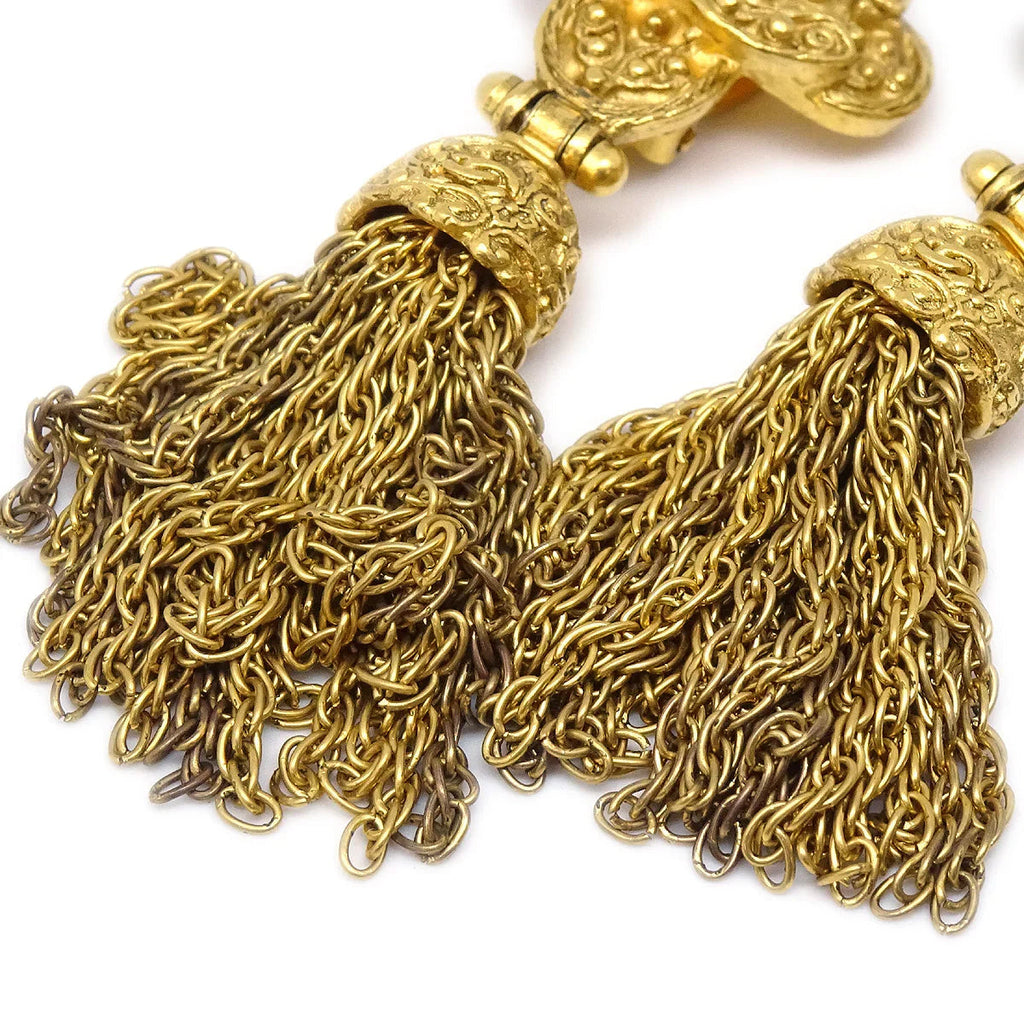 Chanel 1994 Filigree Earrings Clip-On Gold