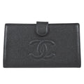 Chanel 2001-2003 Timeless Long Wallet Black Caviar
