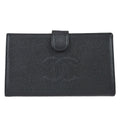 Chanel 2000-2001 Timeless Long Wallet Black Caviar
