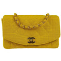 Chanel * 1991-1994 Diana Small Yellow Linen