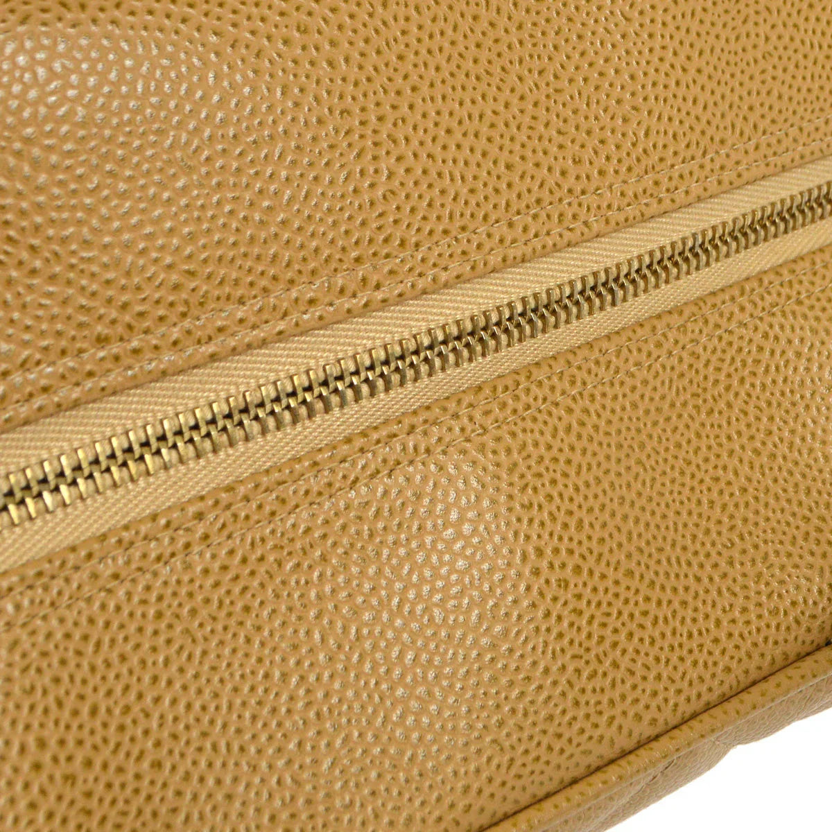 Chanel 2003-2004 Bowling Bag 37 Beige Caviar
