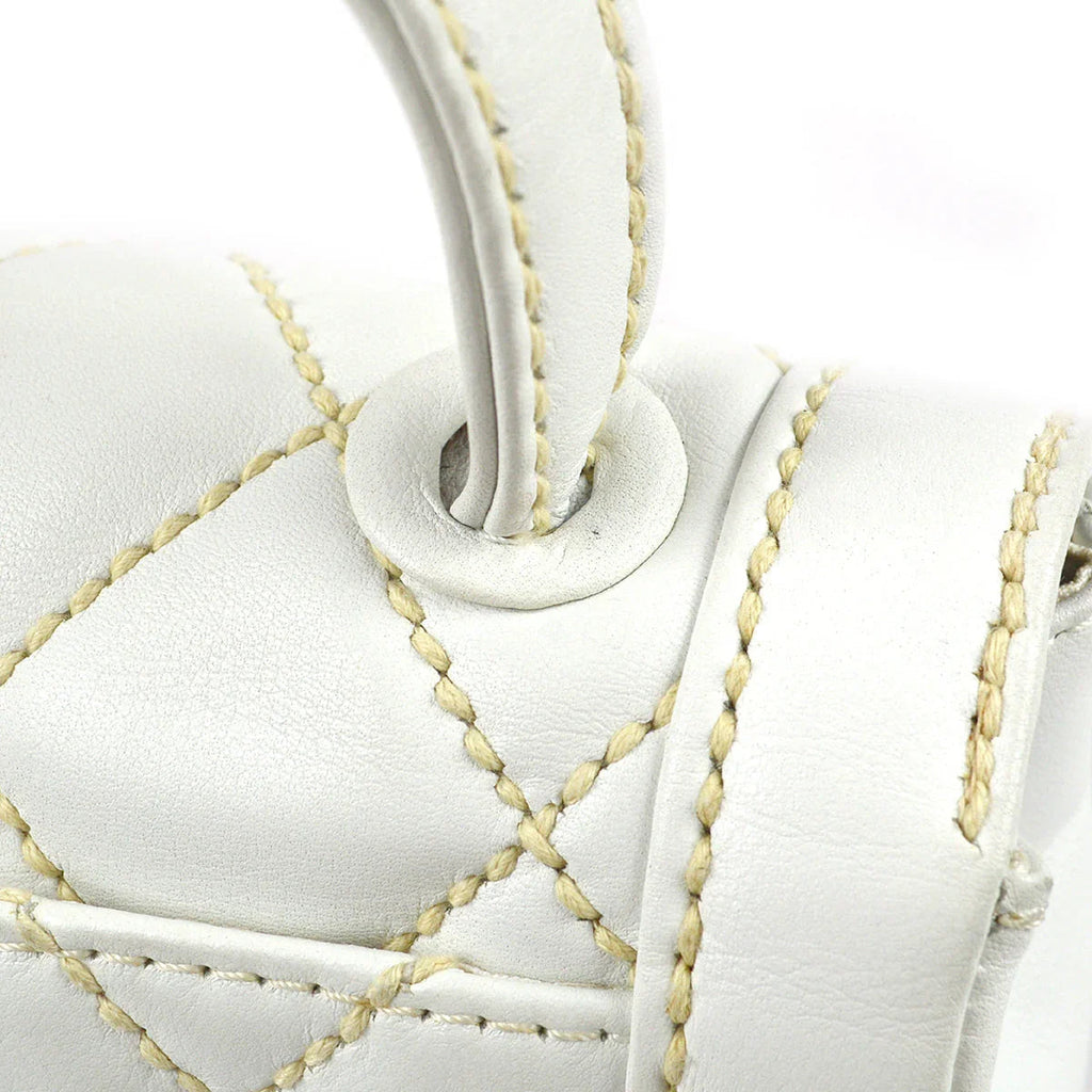 Chanel 2004-2005 * Wild Stitch Handbag White Calfskin