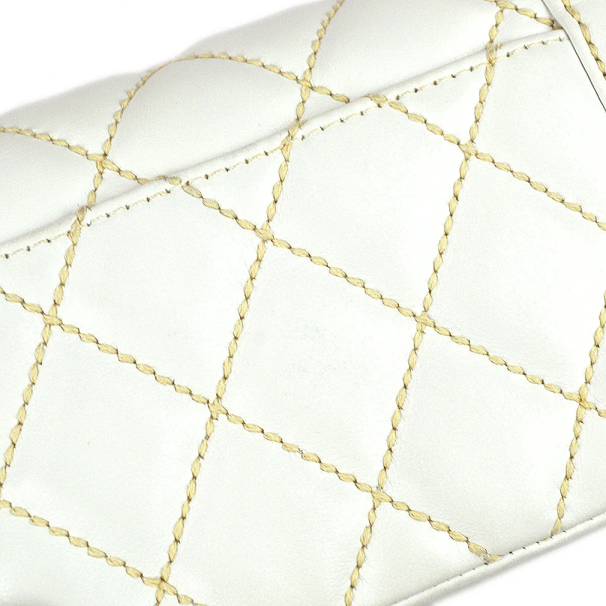 Chanel 2004-2005 * Wild Stitch Handbag White Calfskin