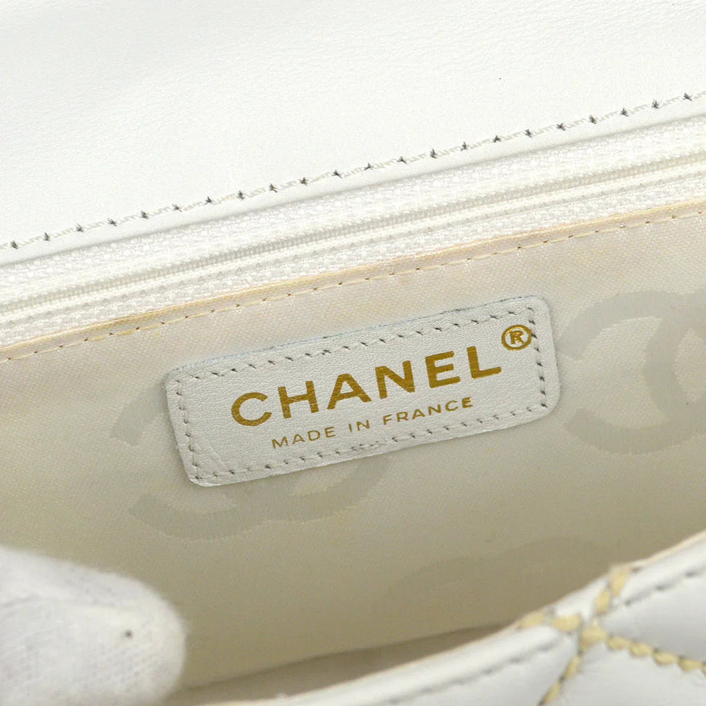 Chanel 2004-2005 * Wild Stitch Handbag White Calfskin