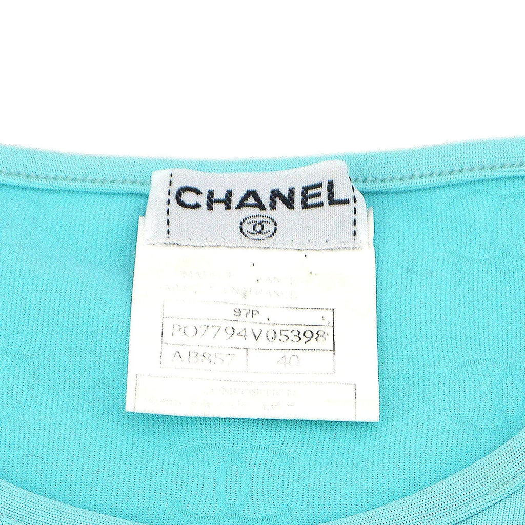 Chanel spring 1997 CC logo-embroidered cropped T-shirt #40