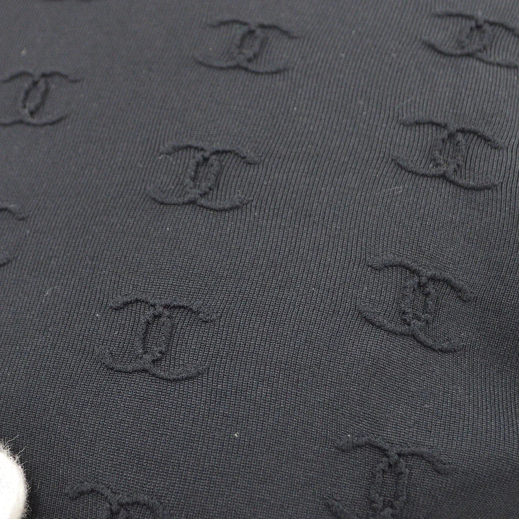 Chanel 1997 Spring CC logo-embroidered cropped T-shirt #42
