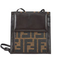 Fendi Zucca Shoulder Bag Wallet Pochette Brown