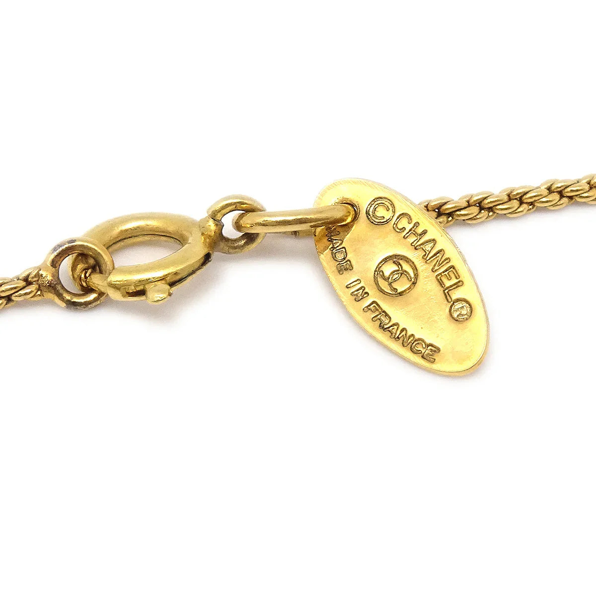 Chanel Medallion Gold Chain Pendant Necklace 3623