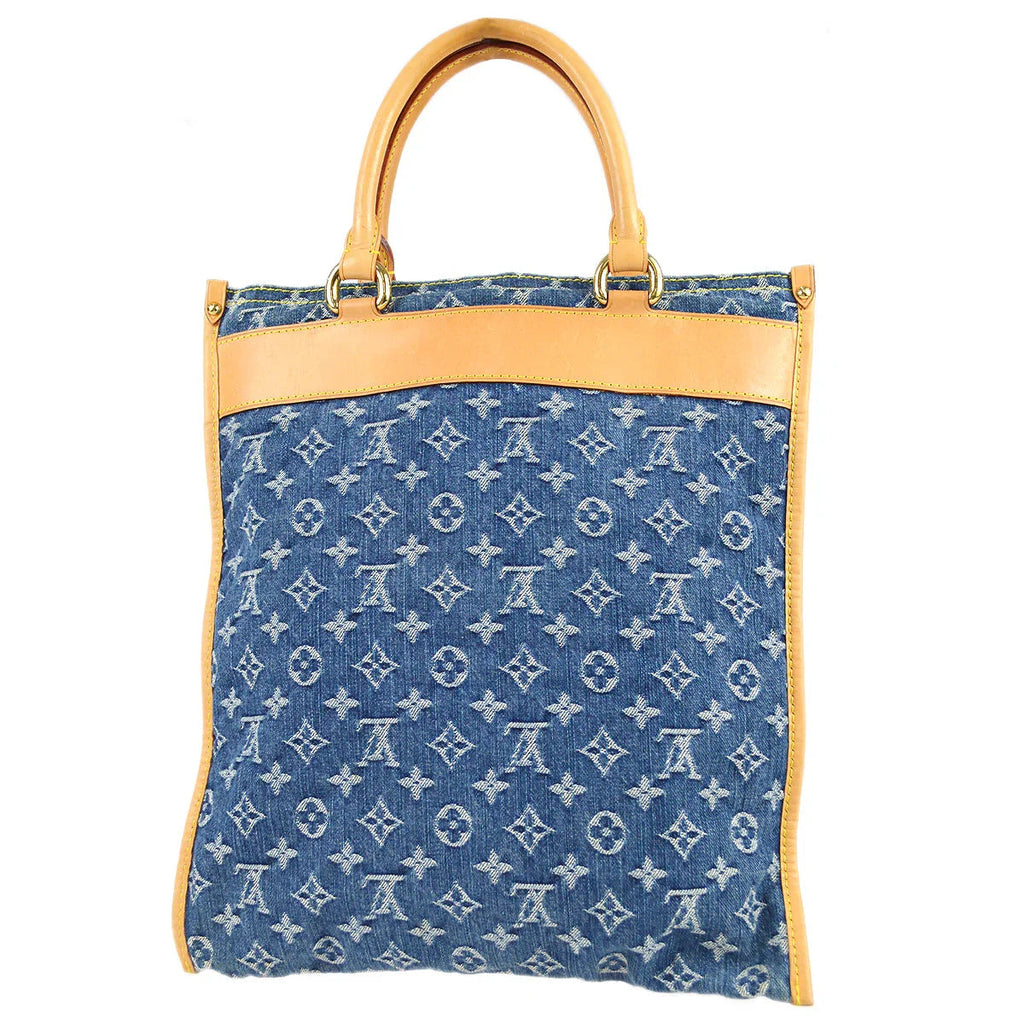 Louis Vuitton 2005 Monogram Denim Flat Shopper M95018