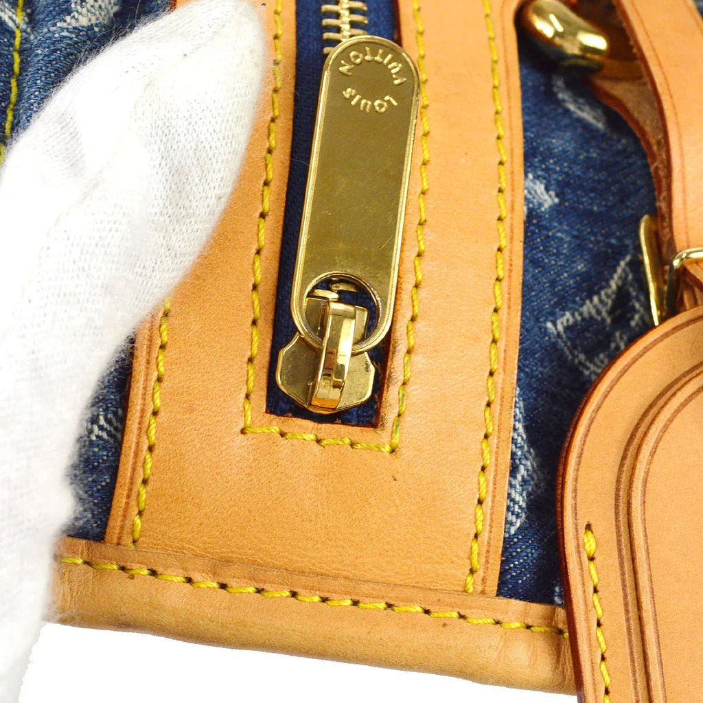 Louis Vuitton 2005 Monogram Denim Flat Shopper M95018
