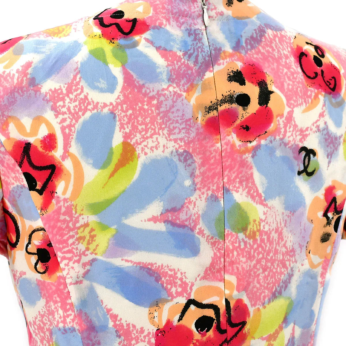 Chanel 1997 Spring CC floral-print dress #38