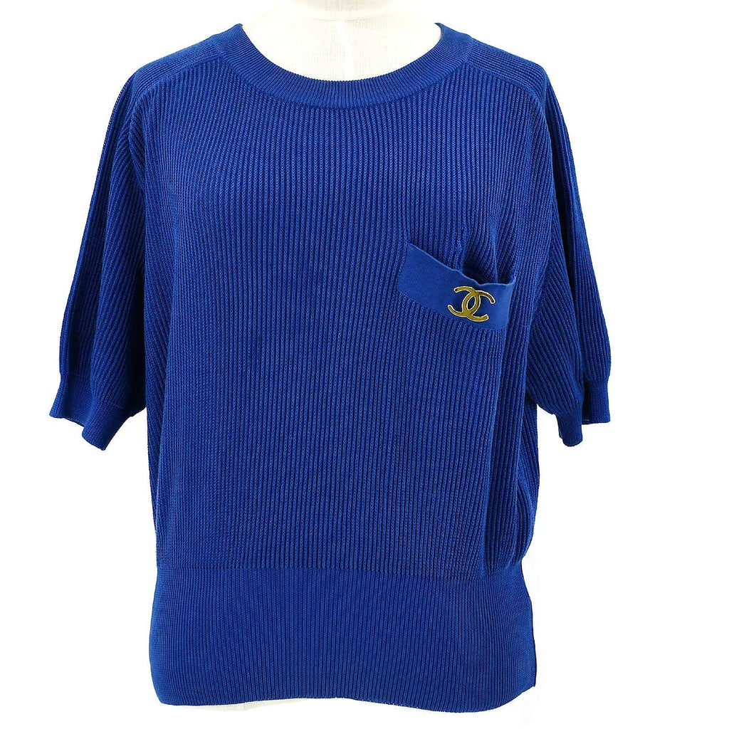 Chanel CC rib-knit top #40
