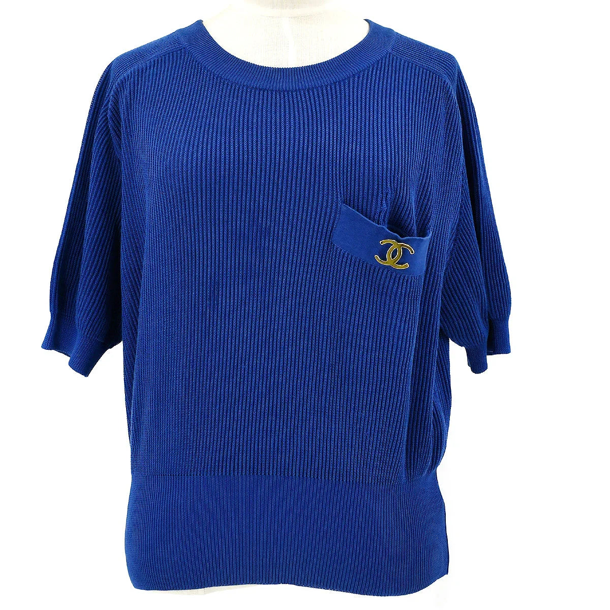 Chanel CC rib-knit top #40