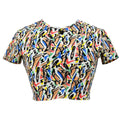 Chanel 1995 spring shoe-print cropped T-shirt #40
