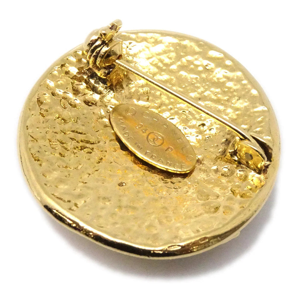 Chanel Medallion Brooch Pin Gold 94P