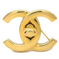 Chanel Turnlock Brooch Pin Gold 96P