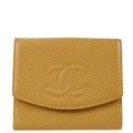 Chanel Bifold Wallet Beige Caviar