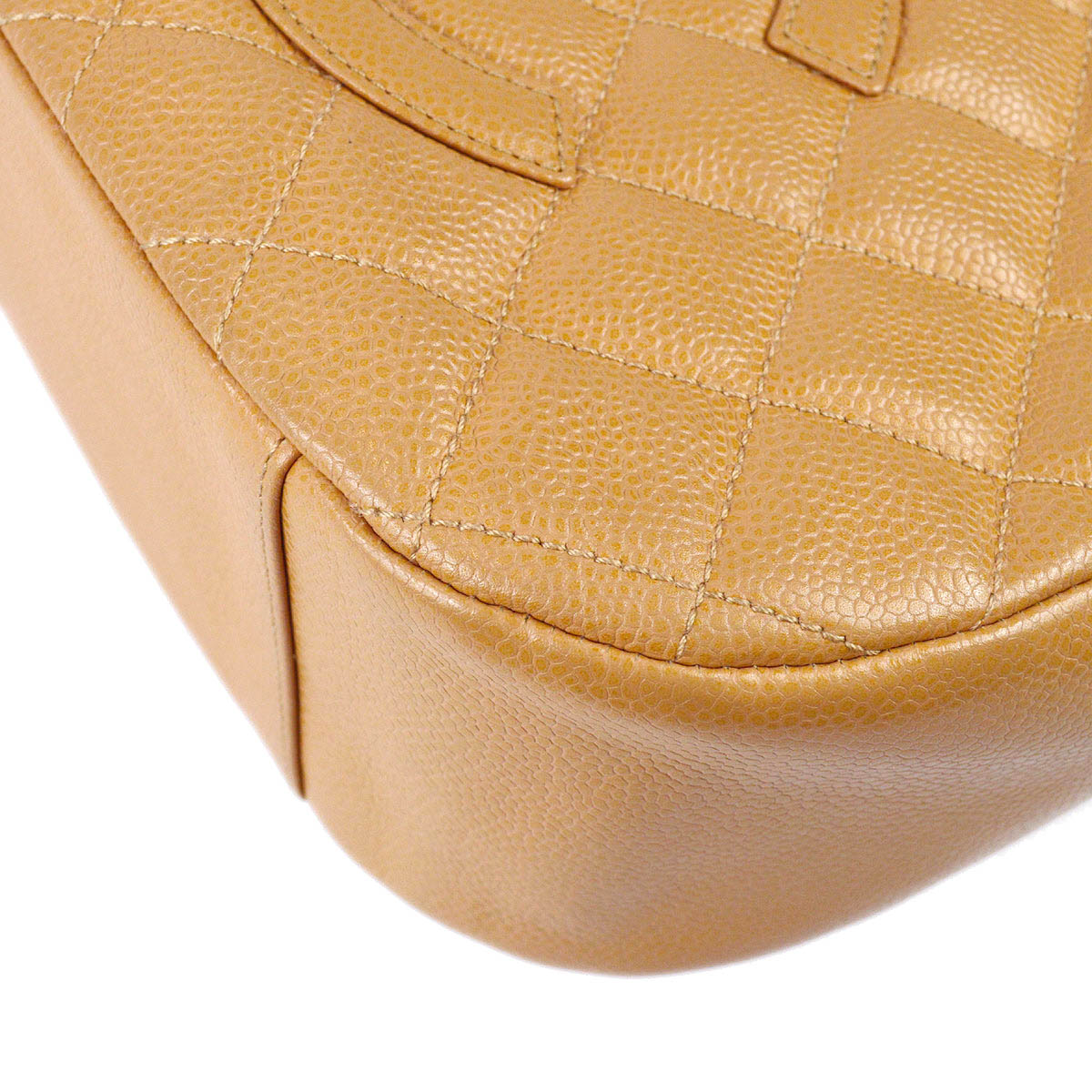 Chanel 2004-2005 Beige Caviar Shoulder Bag