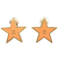 Chanel Star Earrings Clip-On Orange 01P