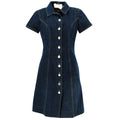 Chanel 1997 CC logo-buttons denim dress