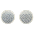 Chanel Button Earrings Clip-On Gray 99S