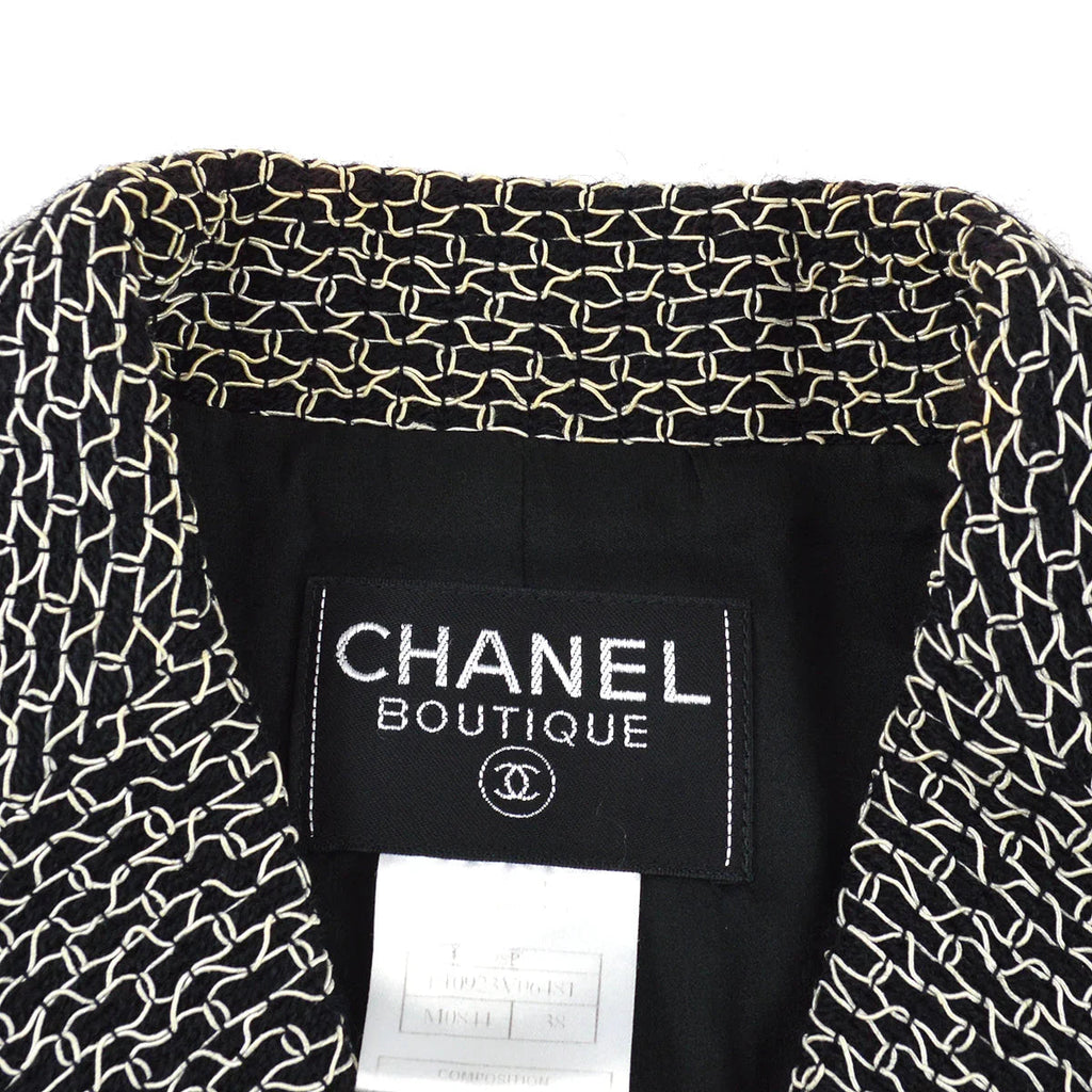 Chanel 1998 Double Breasted Tweed Blazer #38