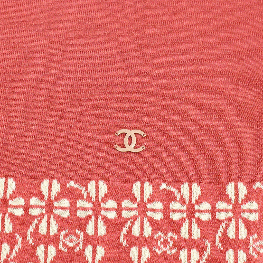Chanel 2001 spring CC clover-jacquard sleeveless top #36