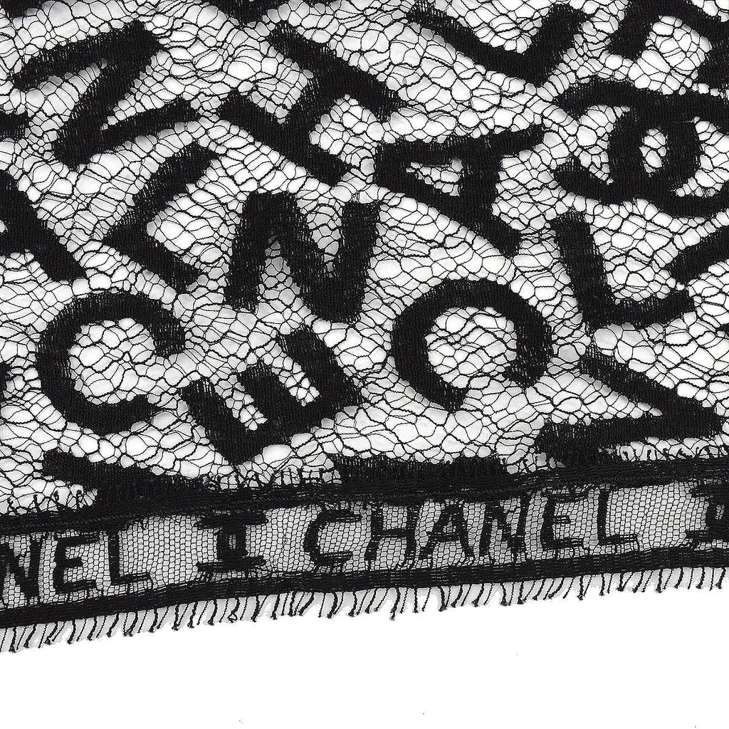 Chanel 1998 Fall Logo Lace Open Cardigan #40