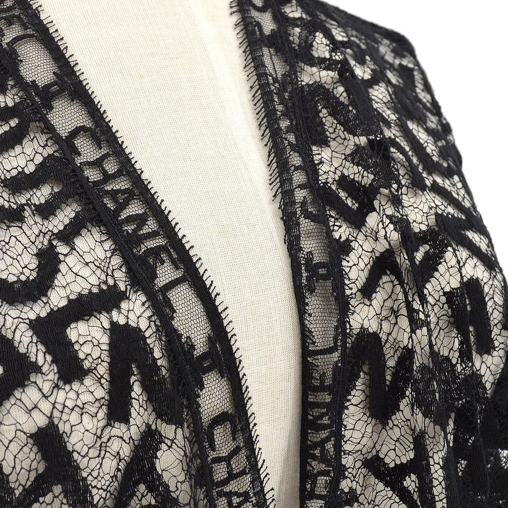 Chanel 1998 Fall Logo Lace Open Cardigan #40