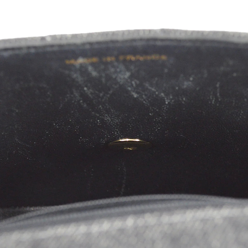 Chanel 1997-1999 Black Denim Mini Classic Square Flap Shoulder Bag 17