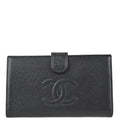 Chanel 2001-2003  Black Caviar Long Wallet