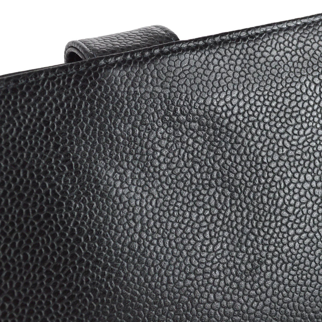 Chanel 2001-2003  Black Caviar Long Wallet