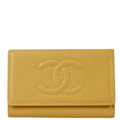 Chanel 2004-2005 Beige Caviar Timeless Key Case