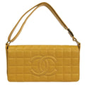 Chanel 2003-2004 Beige Lambskin Choco Bar Shoulder Bag