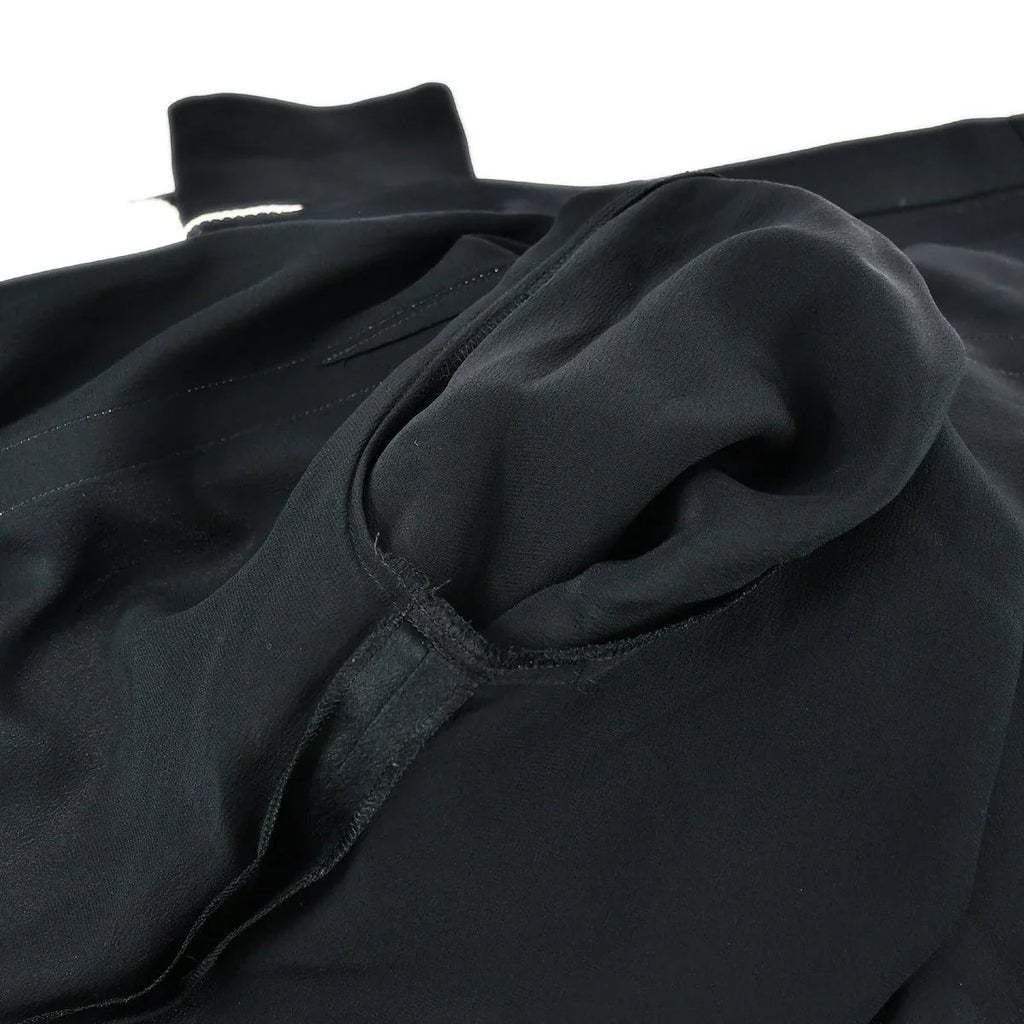 Chanel Ribbon Blouse Shirt Black 94A #40