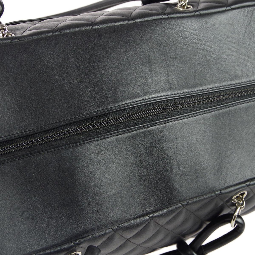 Chanel * 2004-2005 Black Calfskin Cambon Ligne Tote Handbag