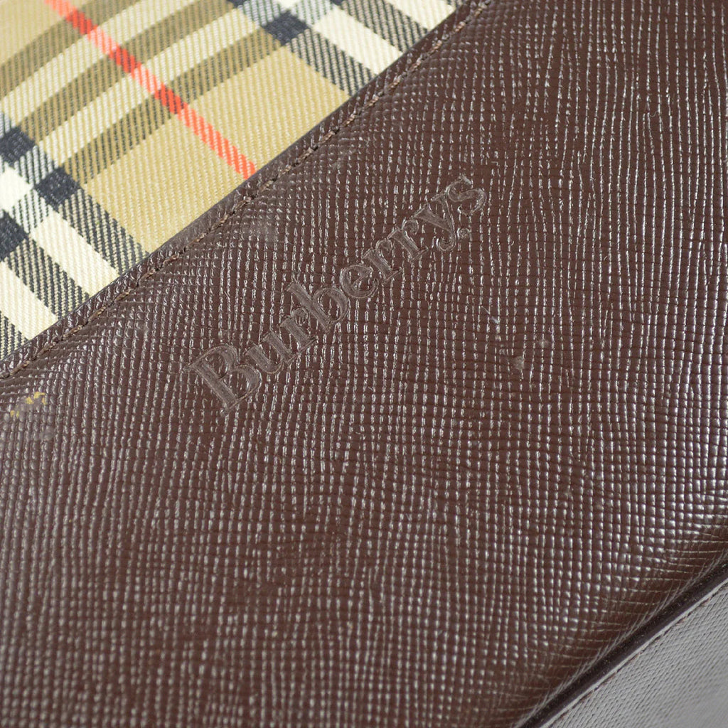 Burberrys Beige House Check Shoulder Tote Bag