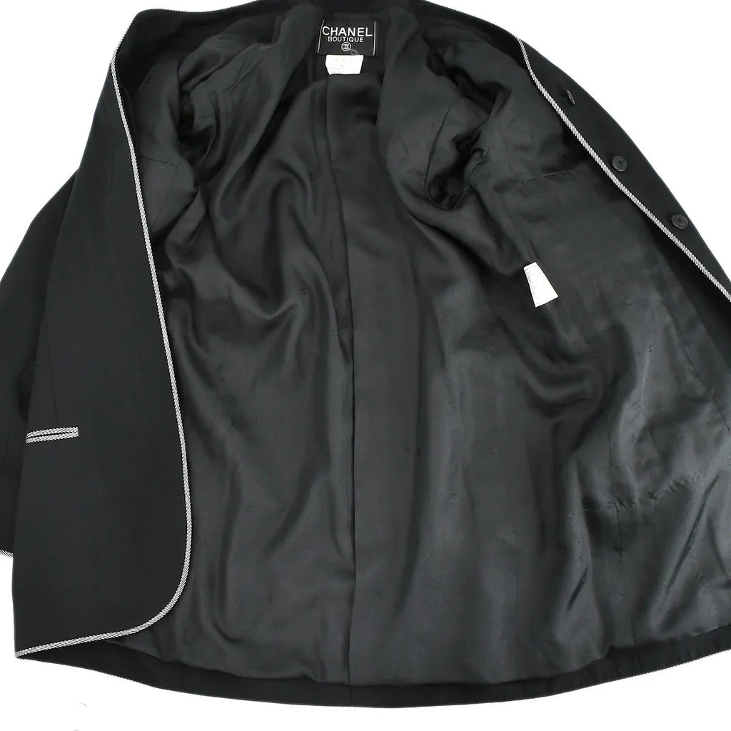Chanel Jacket Black 96P #38