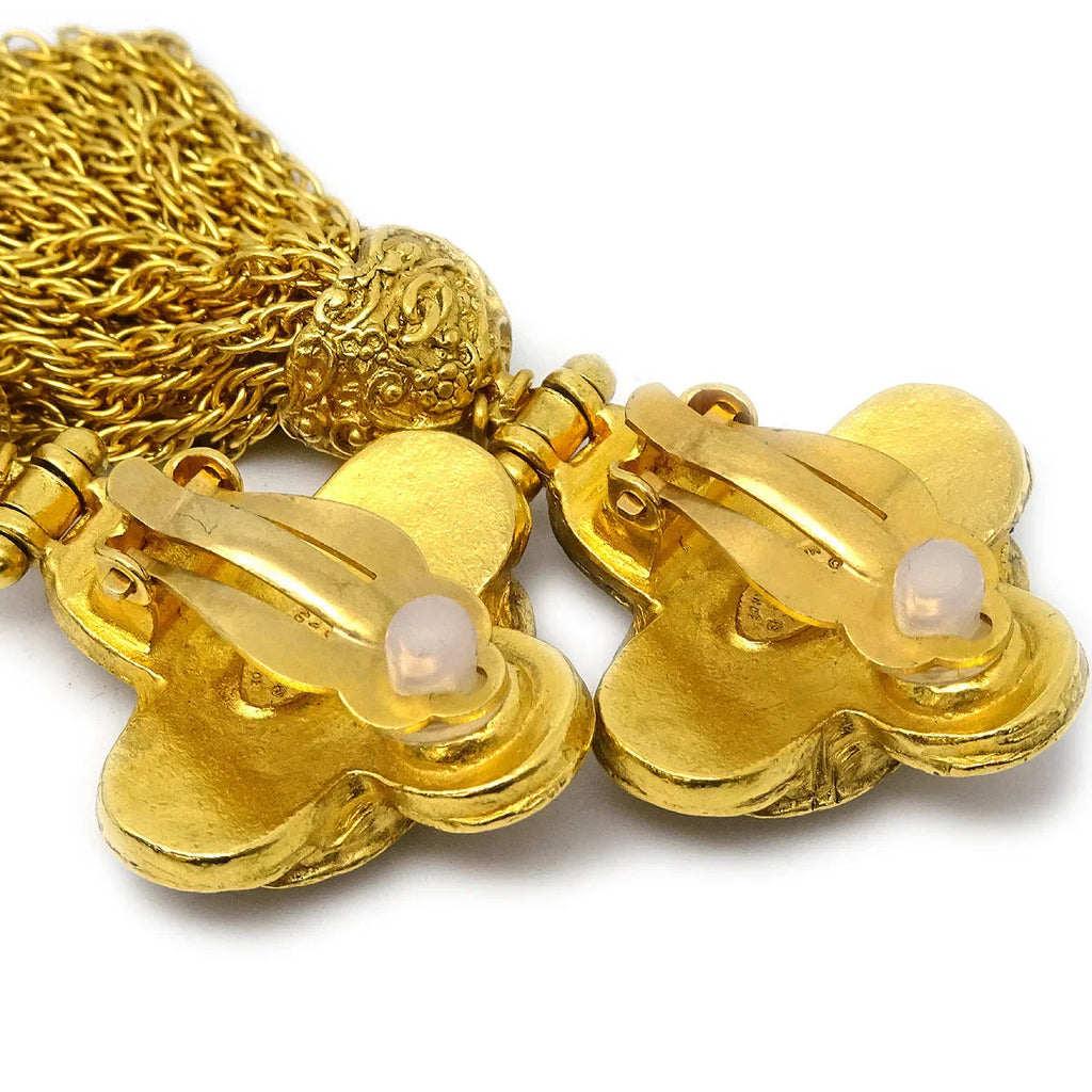 Chanel 1994 Filigree Dangle Earrings Clip-On