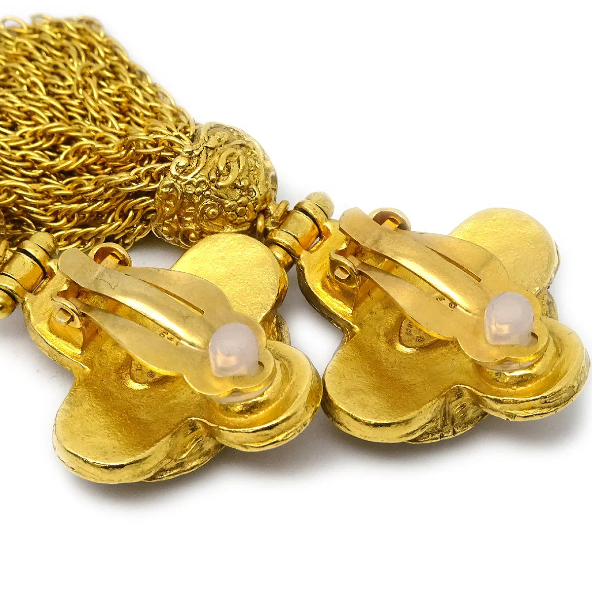 Chanel 1994 Filigree Dangle Earrings Clip-On