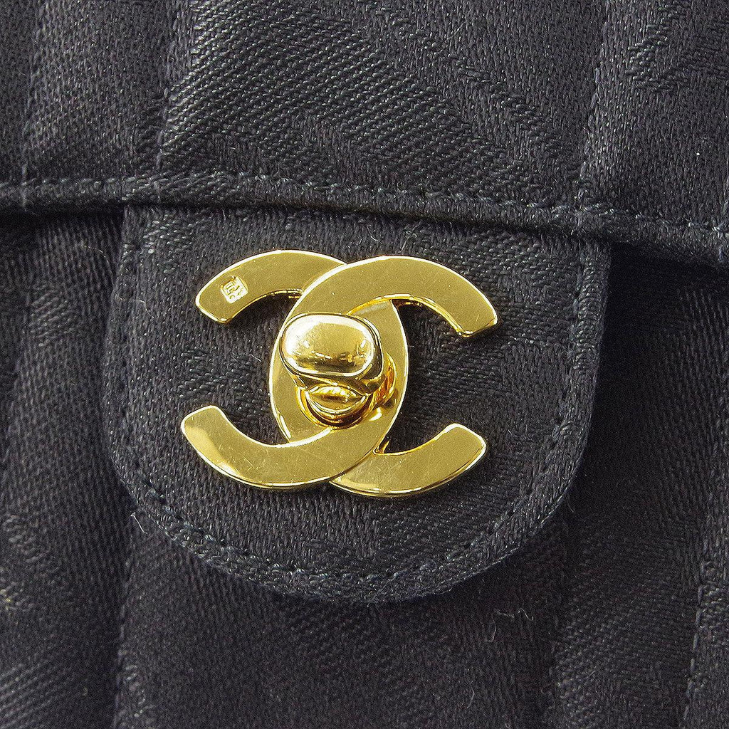 Chanel * 1991-1994 Black Mini Vertical Stitch Classic Square Flap Bag 17