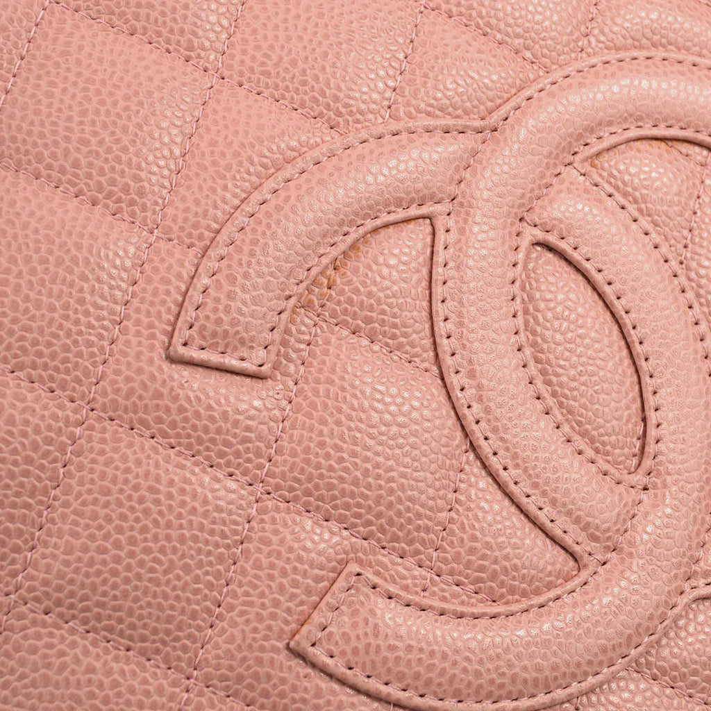Chanel 2003-2004 Pink Caviar Skin Petite Shopping Tote PST