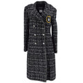 Chanel 2005 cruise crest-applique tweed coat #40