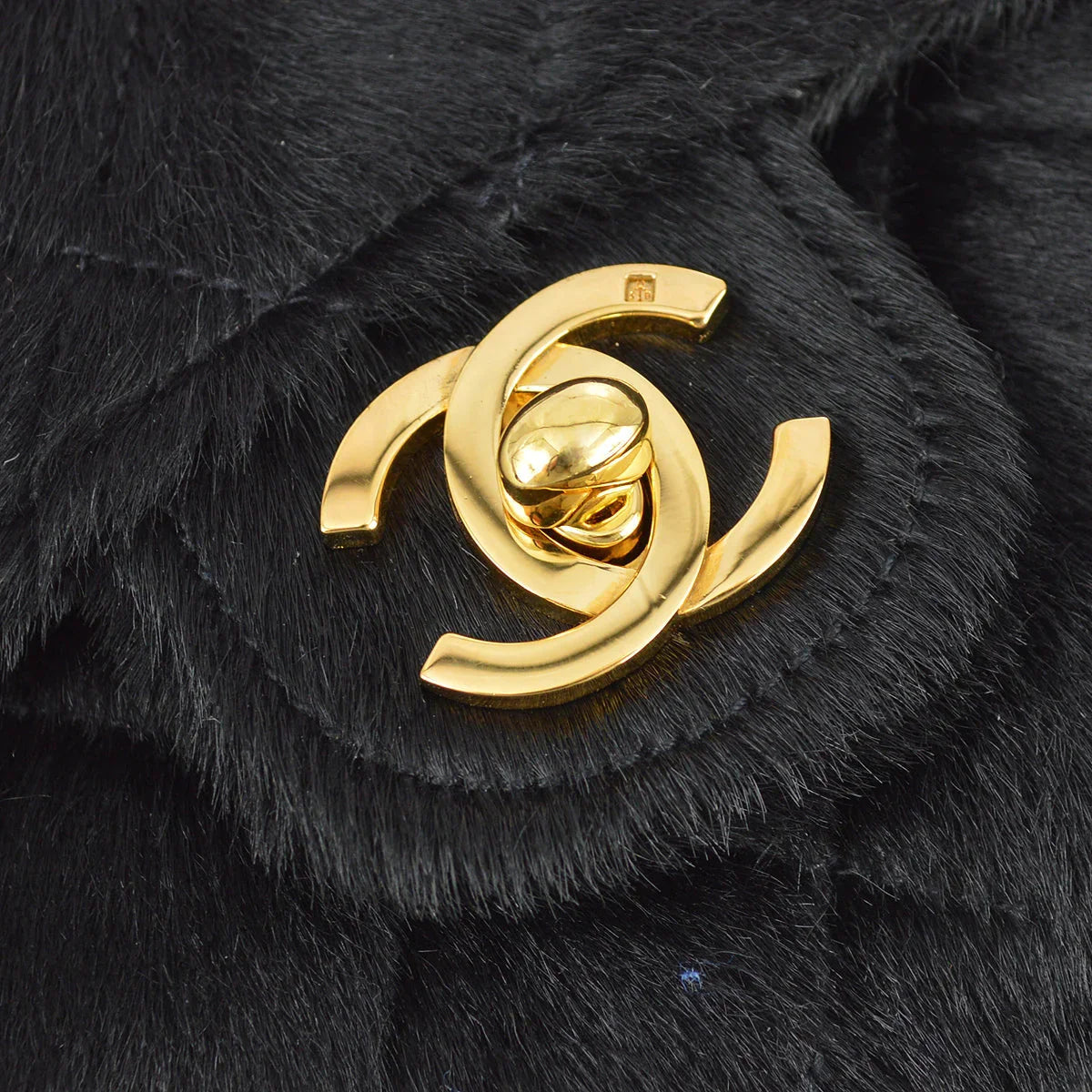Chanel 1991-1994 Black Pony Hair Classic Flap Micro Handbag